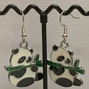 Panda Earring, Panda Bear Jewelry, Gift, Panda Jewelry, Silly Animal Earring